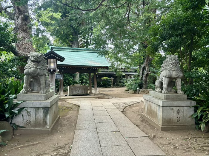 東京・奥沢　奥澤神社　狛犬