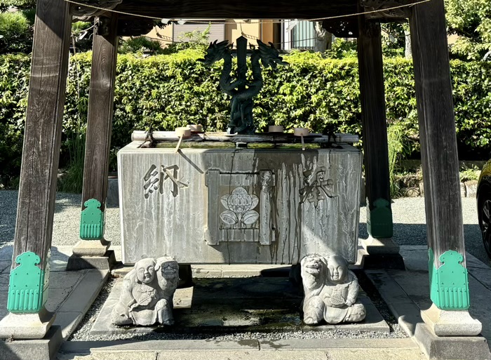 鎌倉　本覚寺　手水舎