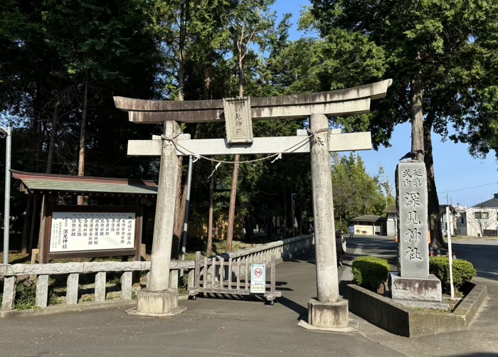 大和　深見神社　明神鳥居