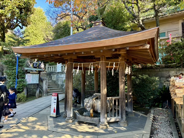 上野　五條天神社　手水舎