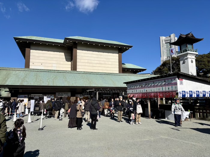 横浜　伊勢山皇大神宮　お正月　授与所特設テント