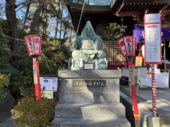 湘南　平塚三嶋神社　えびす神像