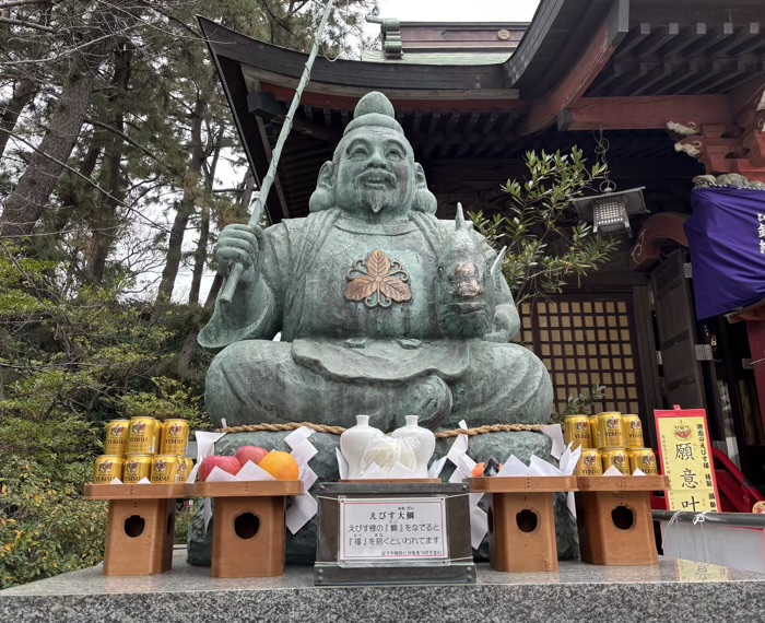 湘南　平塚三嶋神社　新春えびすまつり　えびす像