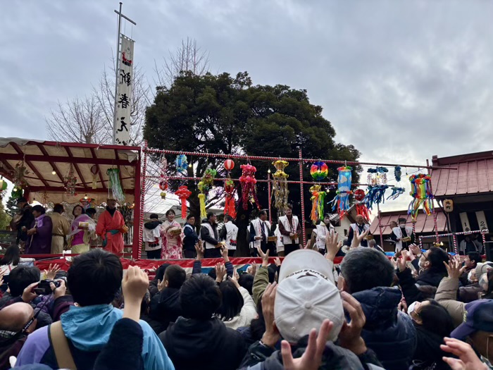 湘南　平塚三嶋神社　新春えびすまつり　開運福まき