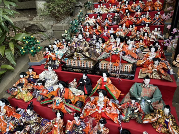 相武台下　座間神社　ひな祭り　石階段