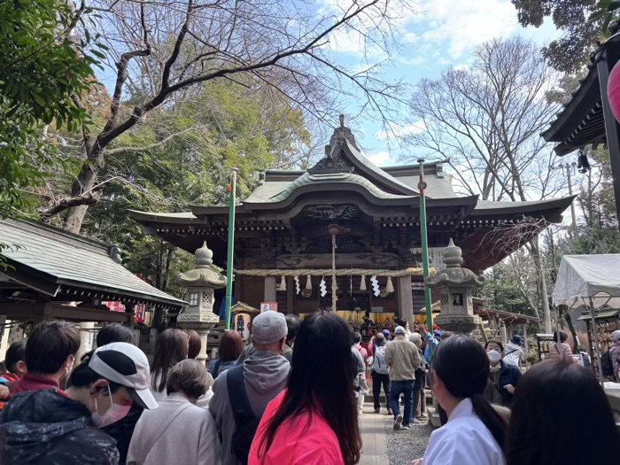 相武台下　座間神社　ひな祭り　社殿