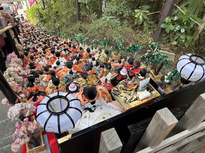 相武台下　座間神社　ひな祭り　石階段