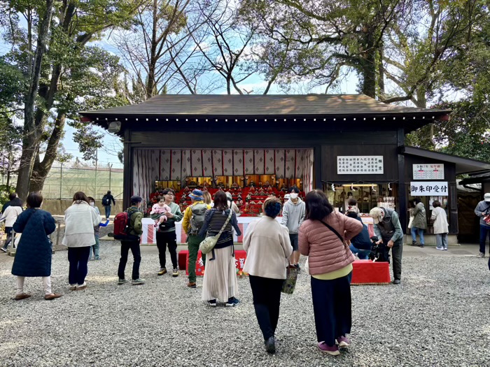 相武台下　座間神社　ひな祭り　神楽殿