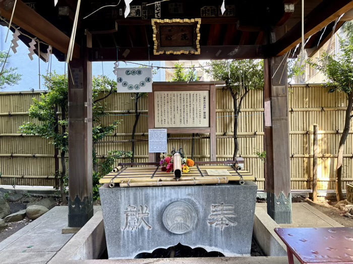 世田谷 池尻稲荷神社 手水舎「薬水の井戸」