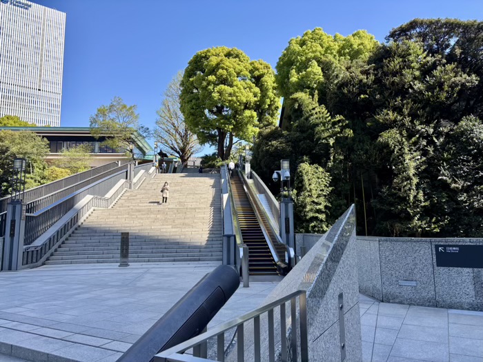 赤坂　日枝神社　エスカレーター