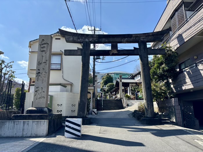 文京区　白山神社　八幡鳥居