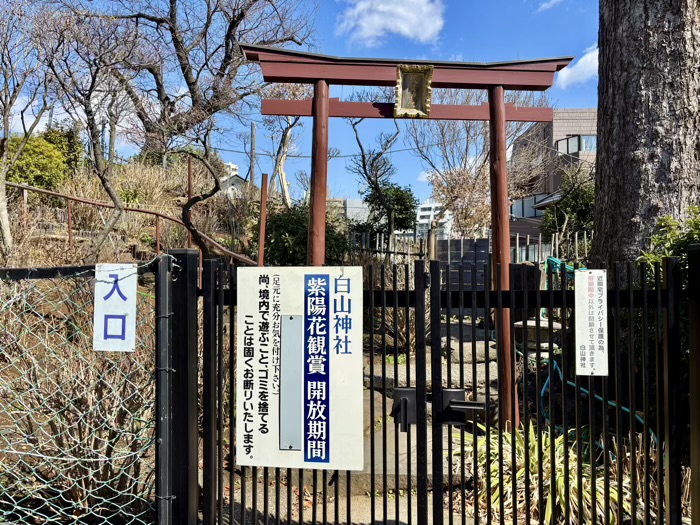 文京区　白山神社　浅間神社（富士塚）