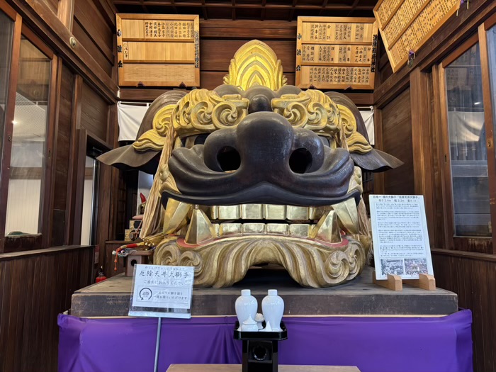 築地　波除神社　厄除天井大獅子