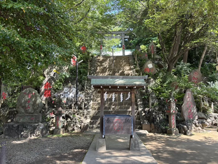 文京区　駒込富士神社　富士塚