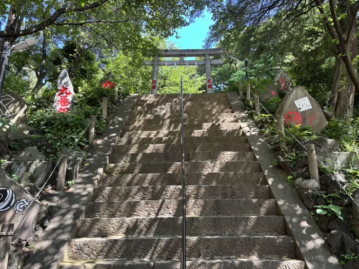文京区　駒込富士神社　富士塚