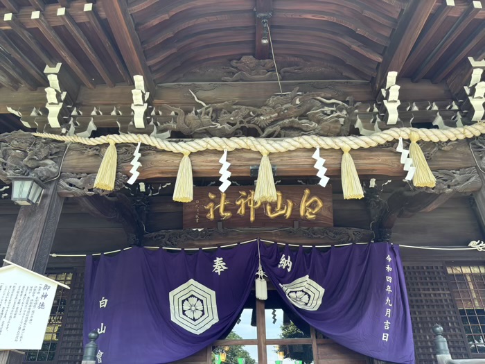 文京区　白山神社　あじさいまつり　社殿