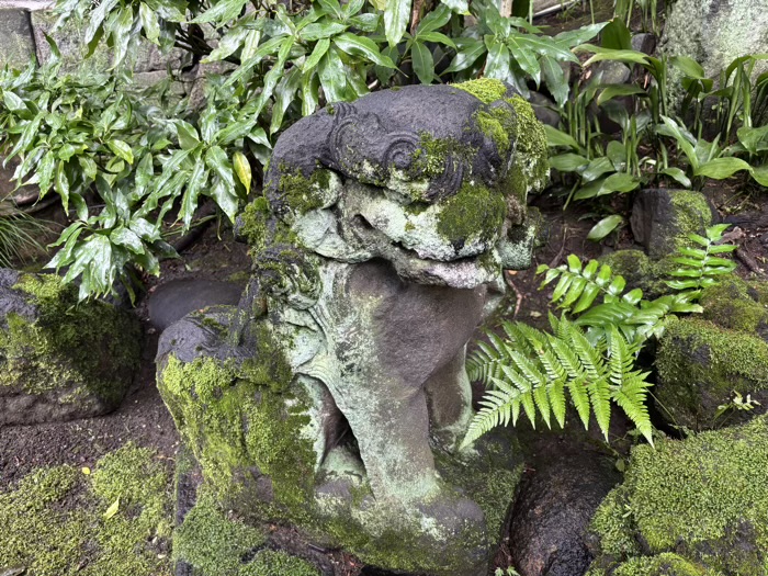 浅草　待乳山聖天 本龍院　庭園　狛犬