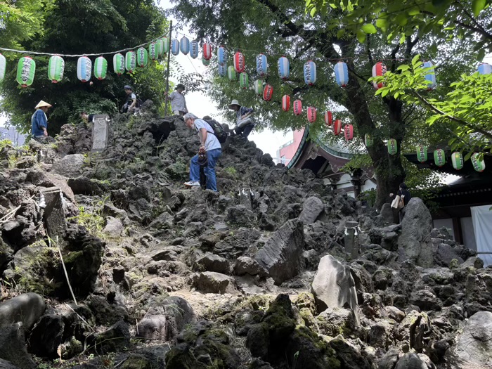 入谷　小野照崎神社　富士塚「下谷坂本富士」　お山開き