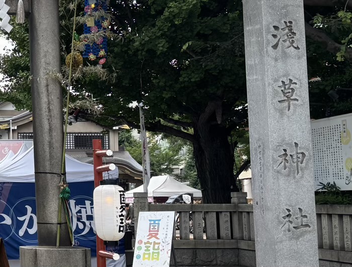浅草神社　夏詣　鳥居