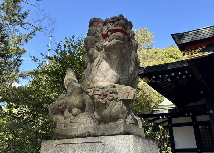 北区　王子神社　子育て狛犬