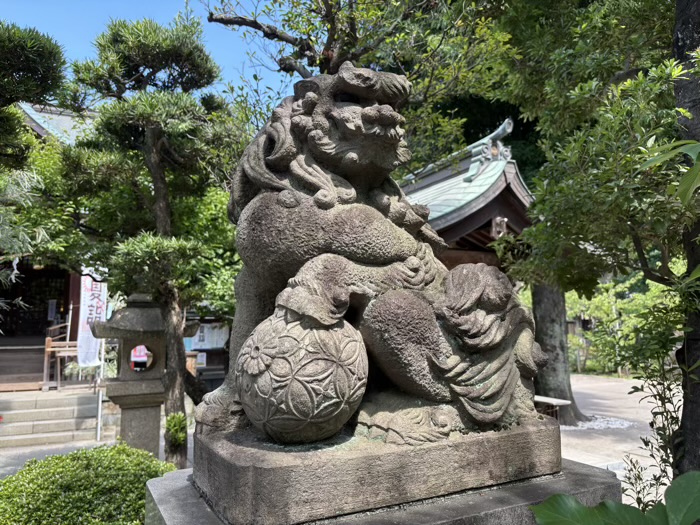 渋谷　鳩森八幡神社　狛犬