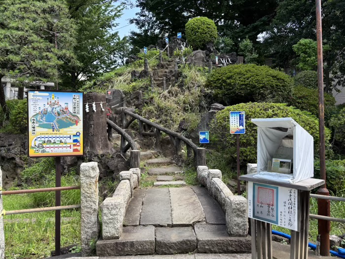 渋谷　鳩森八幡神社　富士塚