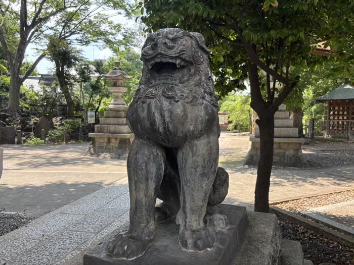 渋谷　鳩森八幡神社　狛犬