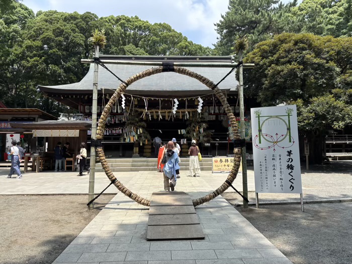 湘南　平塚八幡宮　七夕まつり　茅の輪くぐり