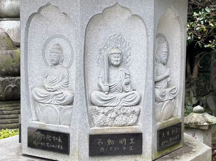 文京区　無量山 真珠院　巡合せ干支守護佛石