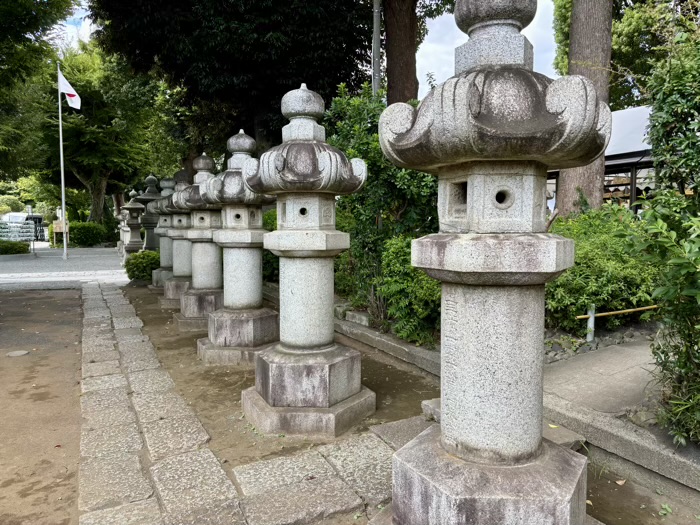 世田谷　松陰神社　32基の石燈籠