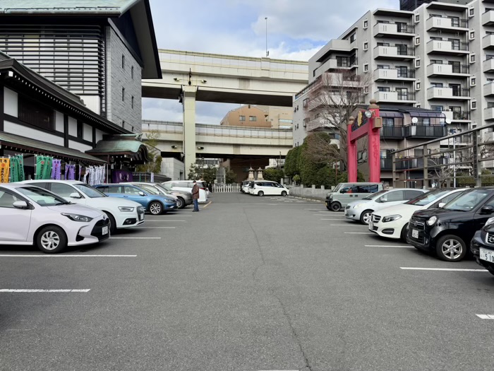 門前仲町　深川不動堂（成田山東京別院）　駐車場