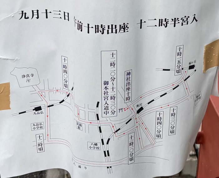 世田谷区　奥沢　奥澤神社　厄除大蛇お練り