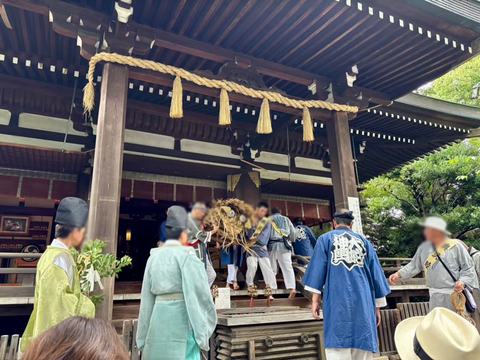 世田谷区　奥沢　奥澤神社　厄除大蛇お練り