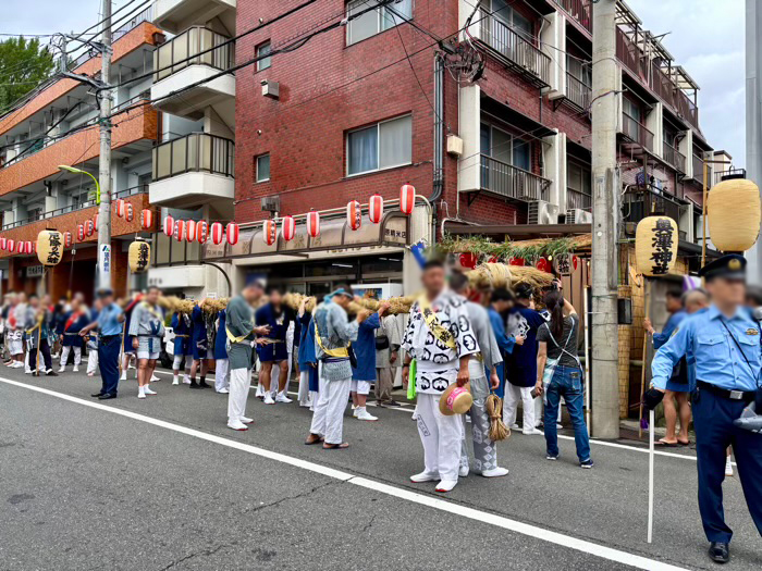 世田谷区　奥沢　奥澤神社　厄除大蛇お練り