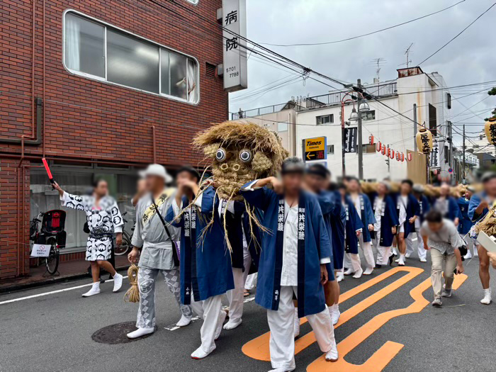 世田谷区　奥沢　奥澤神社　厄除大蛇お練り