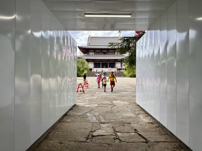港区　増上寺　三解脱門（三門）　改修工事中