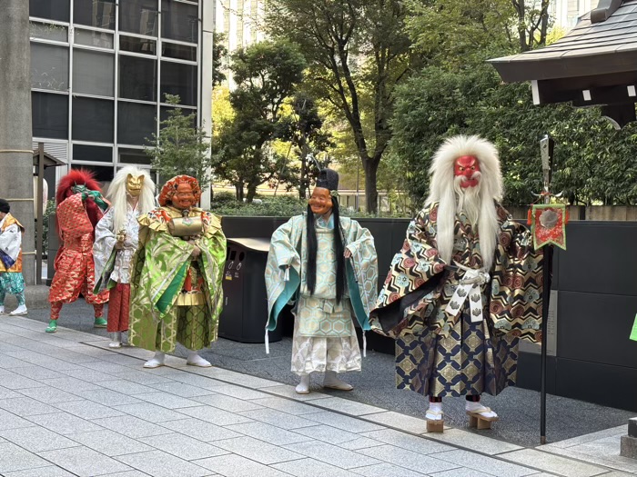 虎ノ門金刀比羅宮　例大祭　おかめひょっとこ民謡行列
