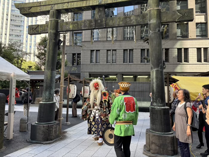 虎ノ門金刀比羅宮　例大祭　おかめひょっとこ民謡行列