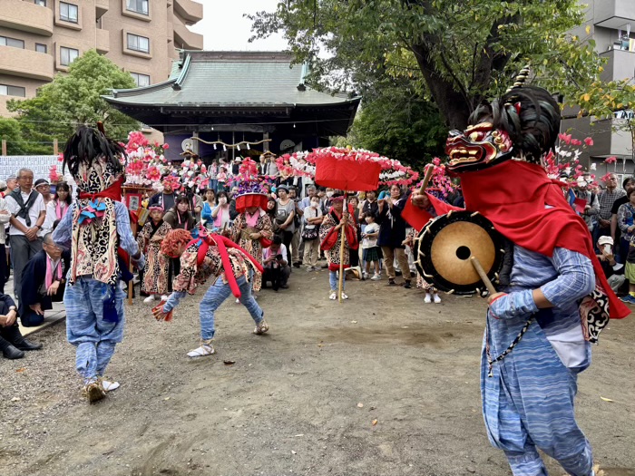 あざみ野　驚神社　例大祭　牛込獅子舞