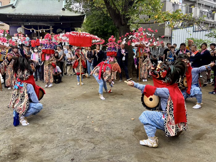 あざみ野　驚神社　例大祭　牛込獅子舞