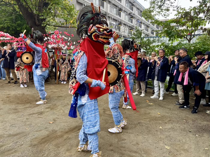 あざみ野　驚神社　例大祭　牛込獅子舞