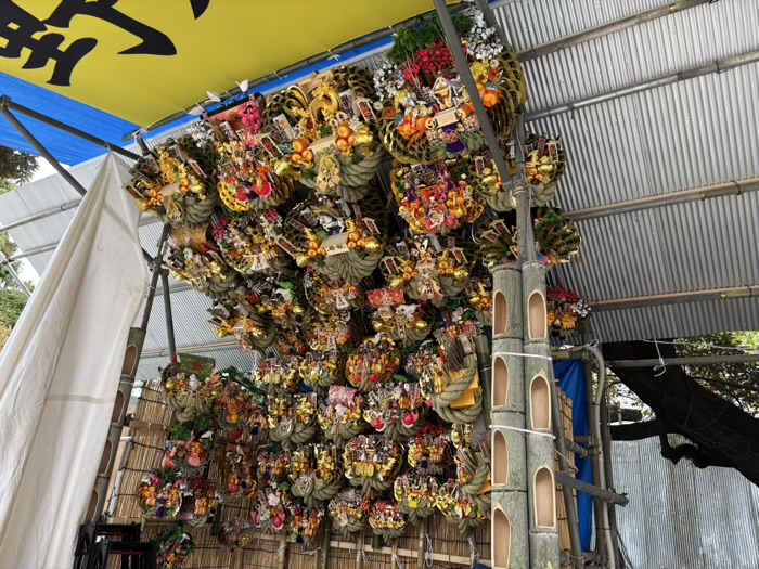 新宿 花園神社 酉の市の準備