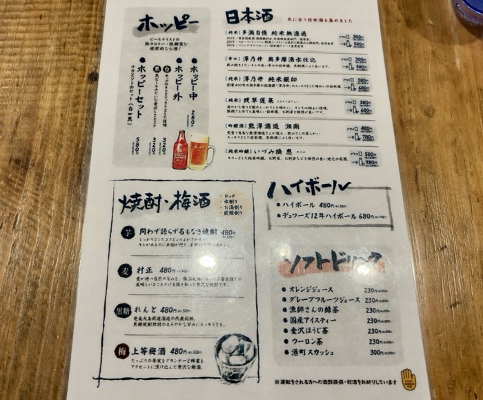 大和 いまがわ食堂 メニュー