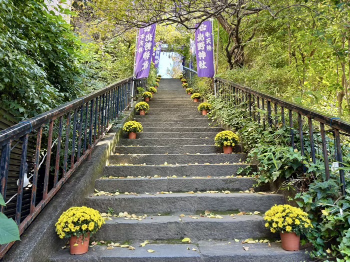 文京区　牛天神北野神社　菊わらべまつり