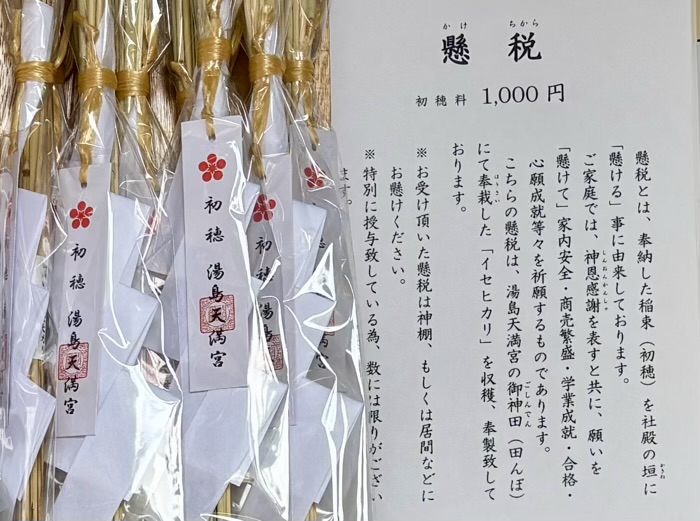 文京区 湯島天満宮 懸税(かけちから)