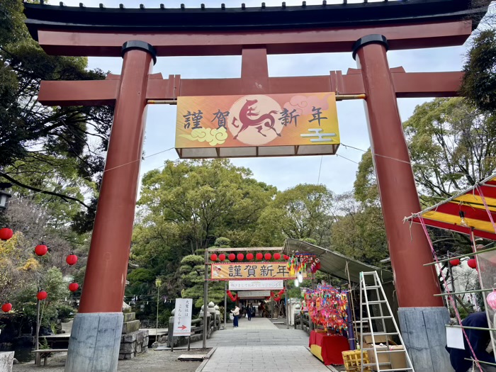 平塚八幡宮　初詣の準備