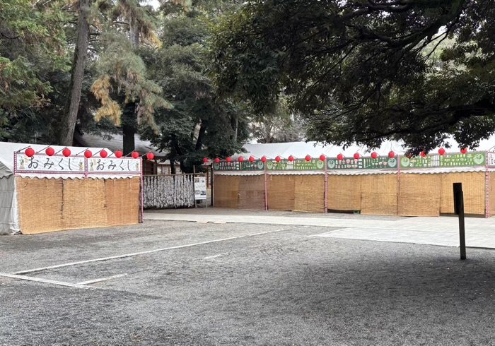 平塚八幡宮　初詣の準備