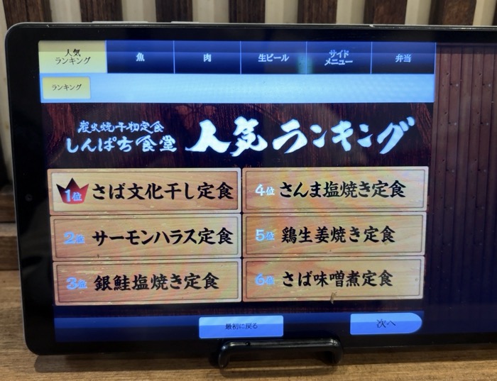 しんぱち食堂 大門店　メニュー