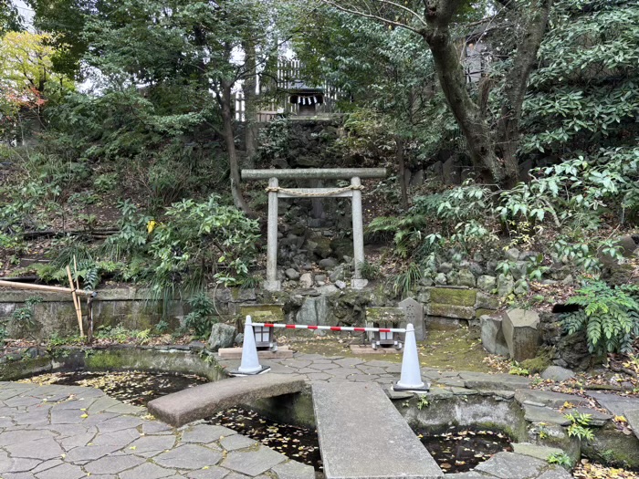 横浜　伊勢山皇大神宮　茶室の庭　水神宮