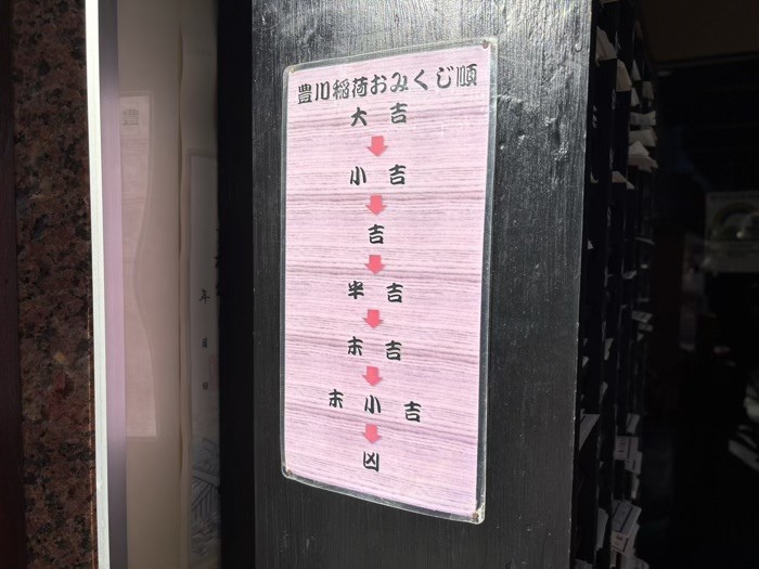 赤坂　豊川稲荷東京別院　筒おみくじ